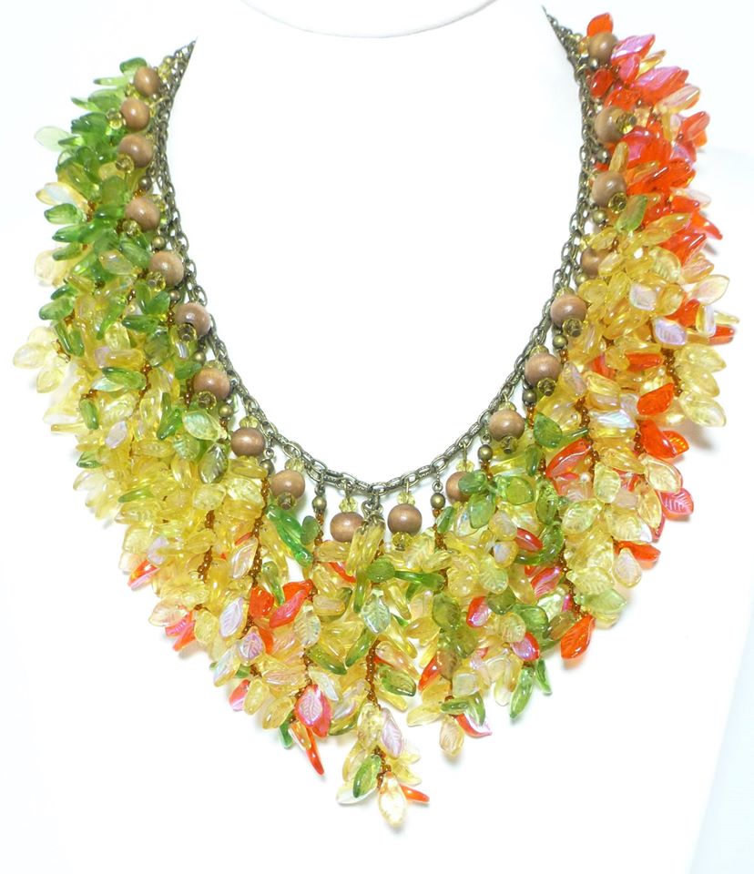 Julia Lee's
                Jewelry Fall Leaves necklace